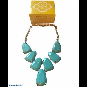 Kendra Scott necklace in turquoise colored stones
